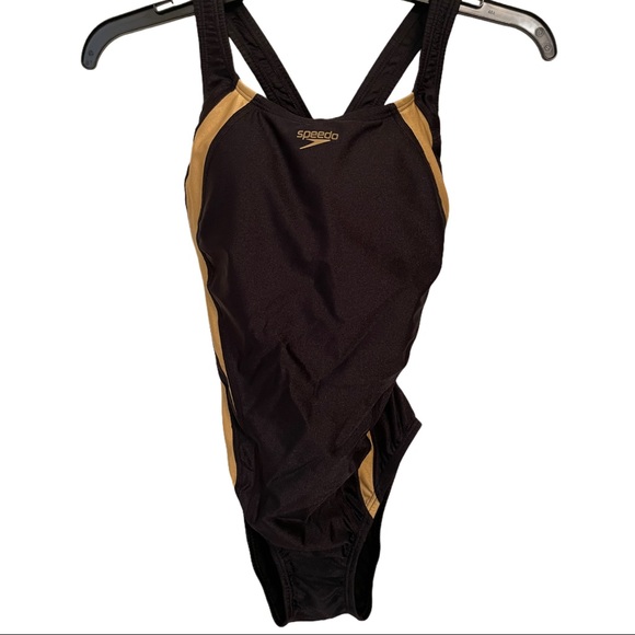 Speedo Other - Speedo Quantum Gold Accent One-Piece Swim